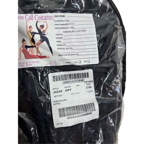 Curtain Call One Leg Dance Costume Leotard Child Size XL CXL Color Guard 3Pc NWT - Picture 11 of 14